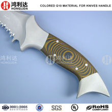 Orange knife handle by g10 handle composite material